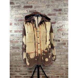 Oli & Hali Corduroy & Plaid Flannel Oversized Shacket Jacket Shirt Small